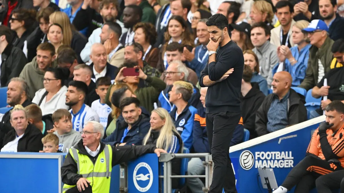 Reaksi Mikel Arteta di Pinggir Lapangan Saat Arsenal Tertunduk di Hadapan Brighton